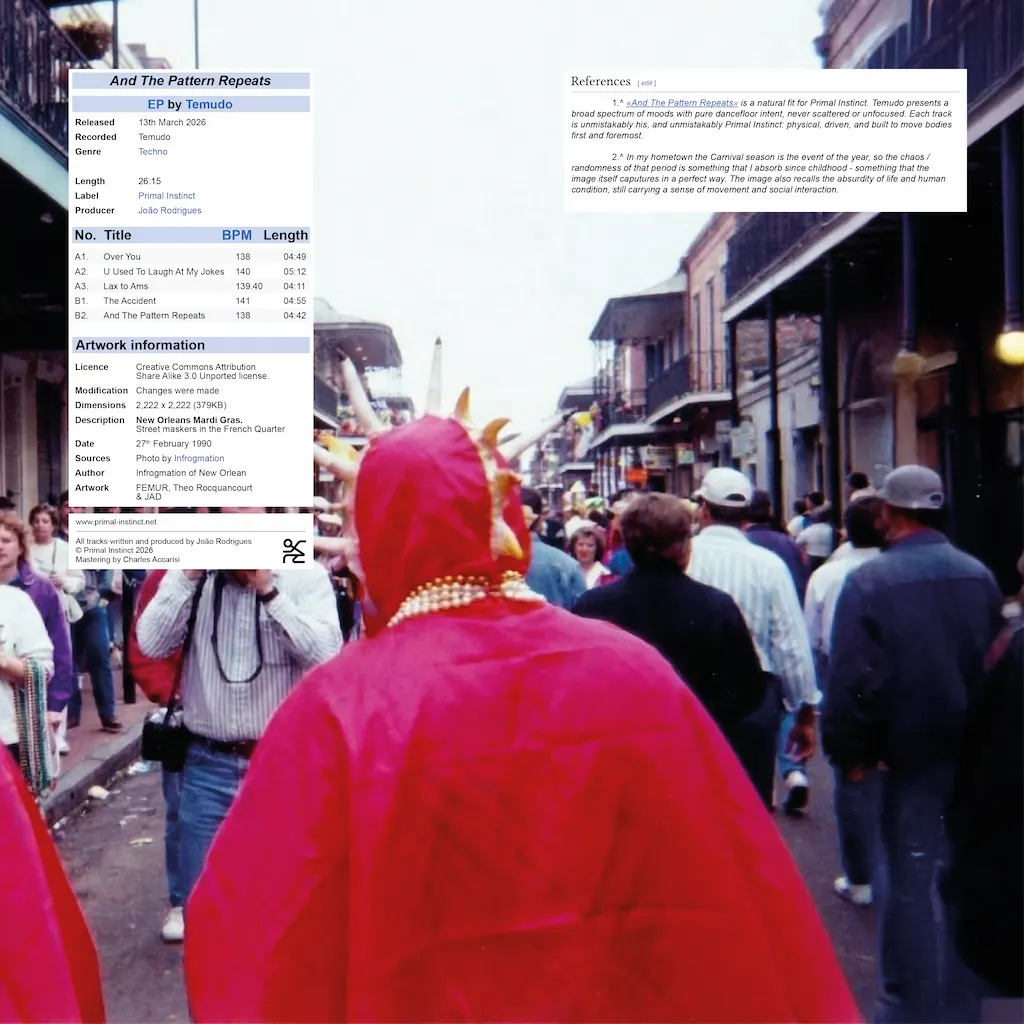 Album Back Cover of Temudo And The Pattern Repeats album